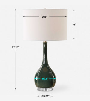 Uttermost Essex Green Glass Table Lamp