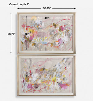 Uttermost Metropolitan Rush Abstract Prints, S/2