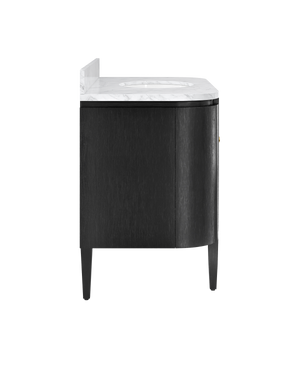 Briallen 48" Black Vanity with Oval Undermount Sink