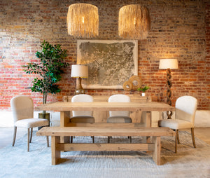 Alpine 85" Dining Table in Distressed Oak