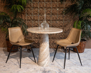 Brisbane Stanley Leather Dining Chair in Dusty Tan