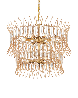 Marquise Medium Gold Chandelier