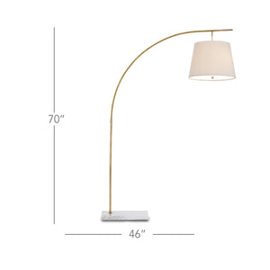 Cloister Medium Brass Floor Lamp