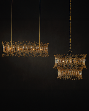 Marquise Medium Gold Chandelier