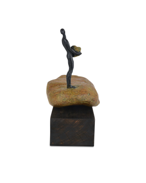 Man on Rock Small Bronze