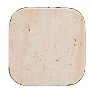 Sev Travertine Accent Table