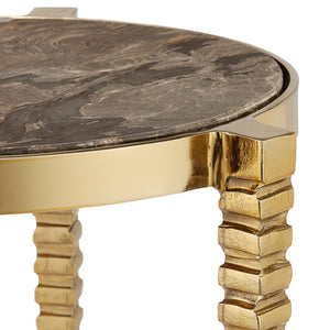 Corrado Cappuccino Marble Accent Table