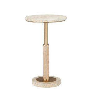 Miles Travertine Accent Table