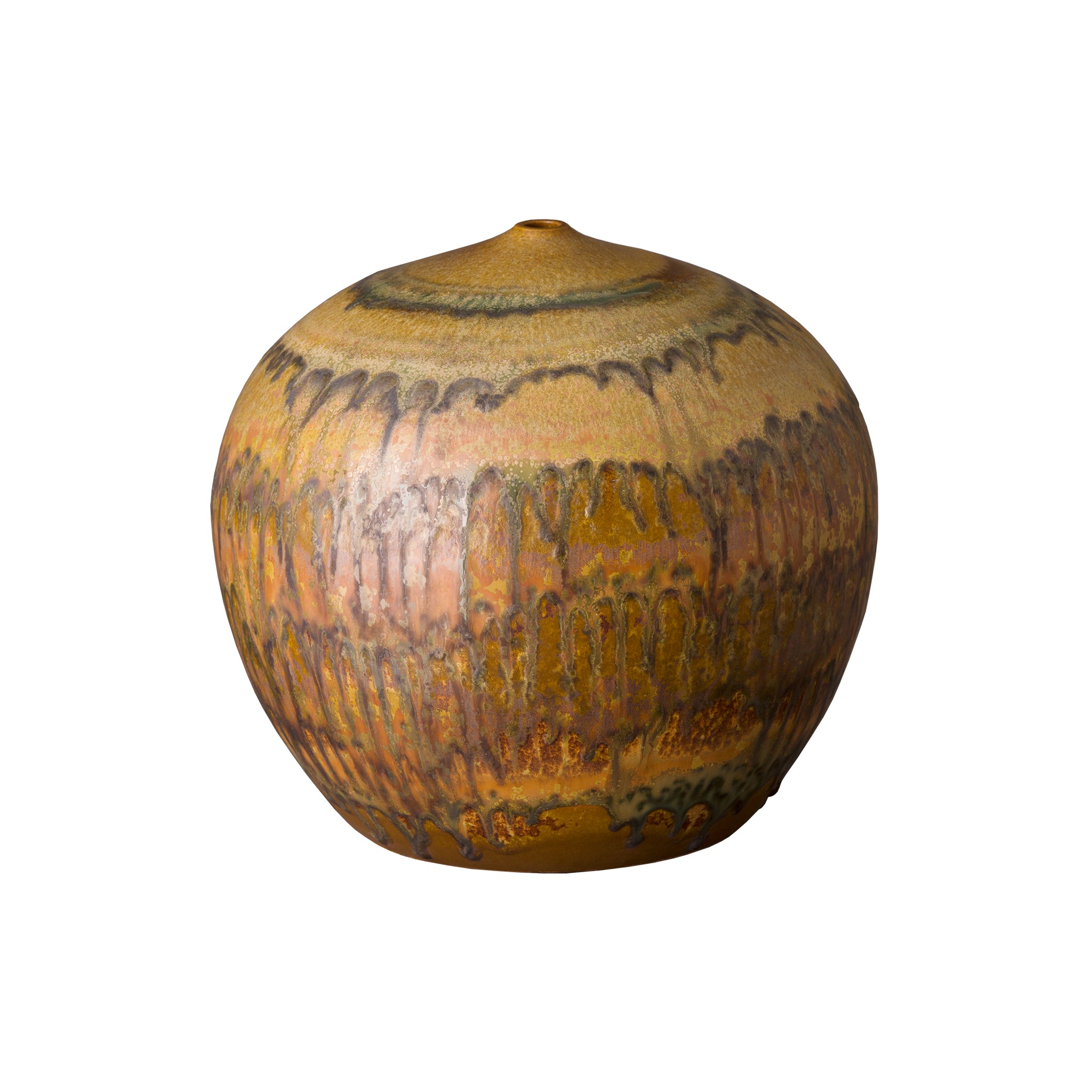Cocoon Vase, Nutshell Brown 12X11.5"H