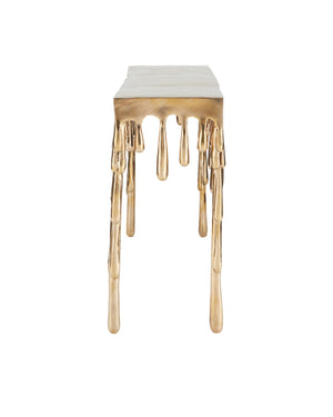 Liquid Gold Console Table