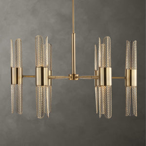 Uttermost Cret 12 Light Brass Chandelier