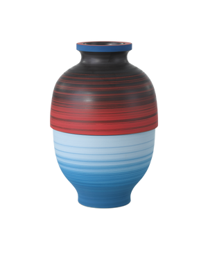 Happy 80's Black, Blue, Red & Orange Vase Set of 3