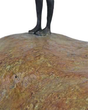 Man on Rock Small Bronze