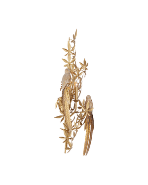 Aviary Gold Wall Sconce, Left