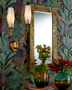 Beau Monde Gold & Green Mirror