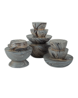 Marbleized Stacking Box Set of 3