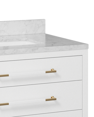 Verona 36" White Vanity with Rectangular Undermount Sink
