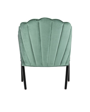 Janelle Black Chair - Velluto Viridian