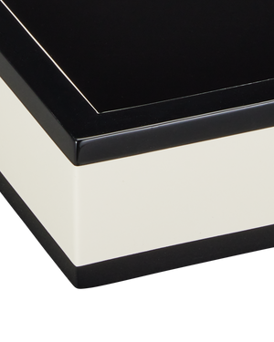 Ivory Lacquer Tray Set of 2