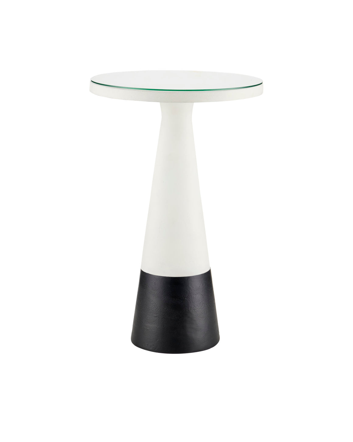 Tondo Black & White Accent Table
