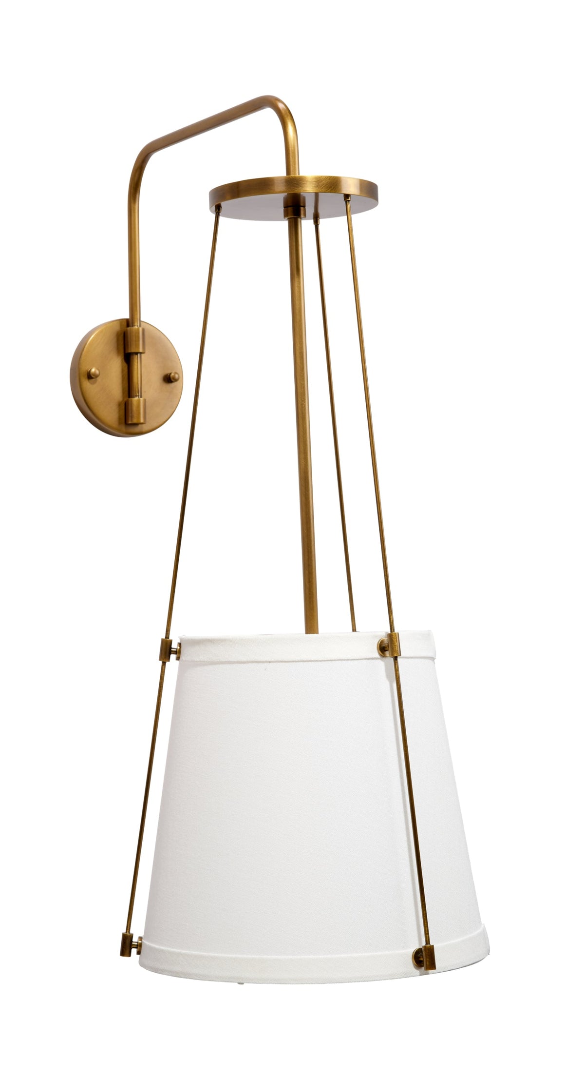 California 1-Light Wall Sconce, Antique Brass