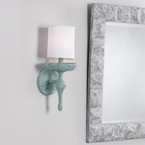 Concord Wall Sconce, Green Plaster