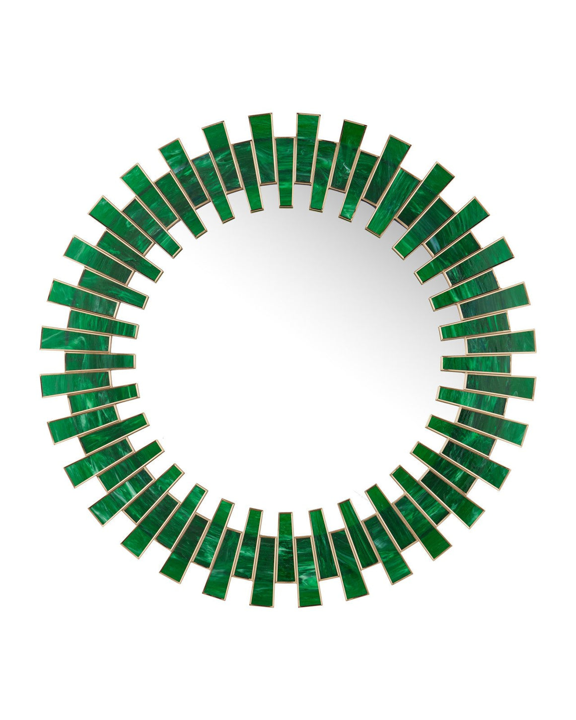 Glasdele Emerald Round Mirror