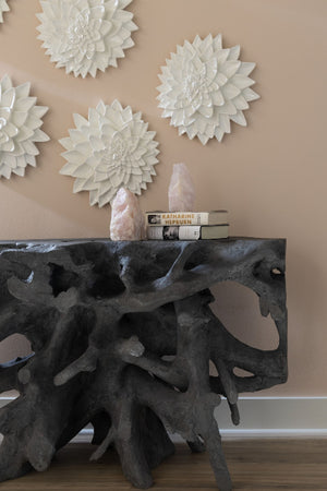 Beau Cast Root Console Table, Charcoal Stone