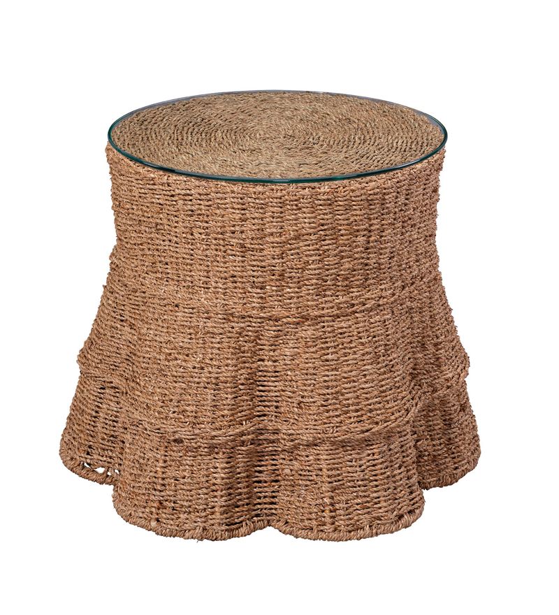 Falda Side Table in Natural Seagrass