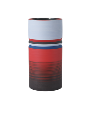 Happy 80's Black, Blue, Red & Orange Vase Set of 3