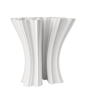Godet White Vase