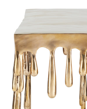 Liquid Gold Console Table