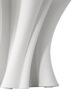 Godet Twist White Vase