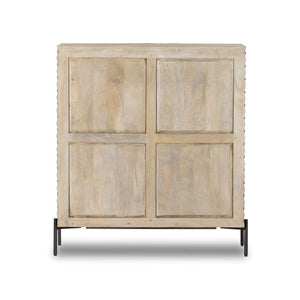 Raffael Bar Cabinet-Carved Stone Wash Mango