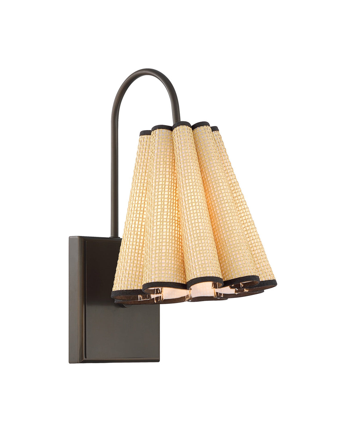 Blithe Grasscloth Wall Sconce