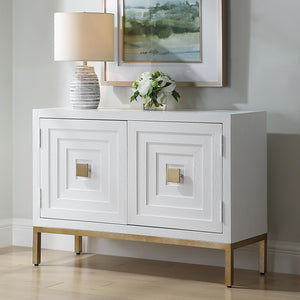 Uttermost Aiken White 2 Door Cabinet
