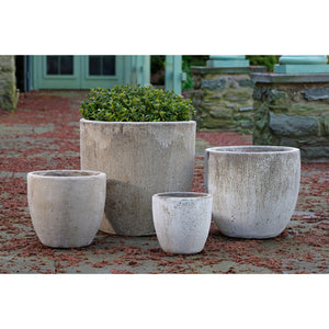 Vicolo Chiaro Rustic Glazed Terra Cotta Planters - Set of 4