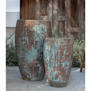 Vicolo Rustico Glazed Terra Cotta Bullet Planters - Set of 2