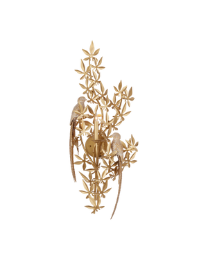 Aviary Gold Wall Sconce, Left