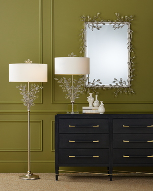 Forget-Me-Not Silver Rectangular Mirror