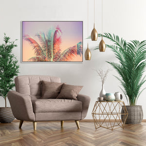Pastel Palms #2 by Alicia Bock - 60x40" Framed