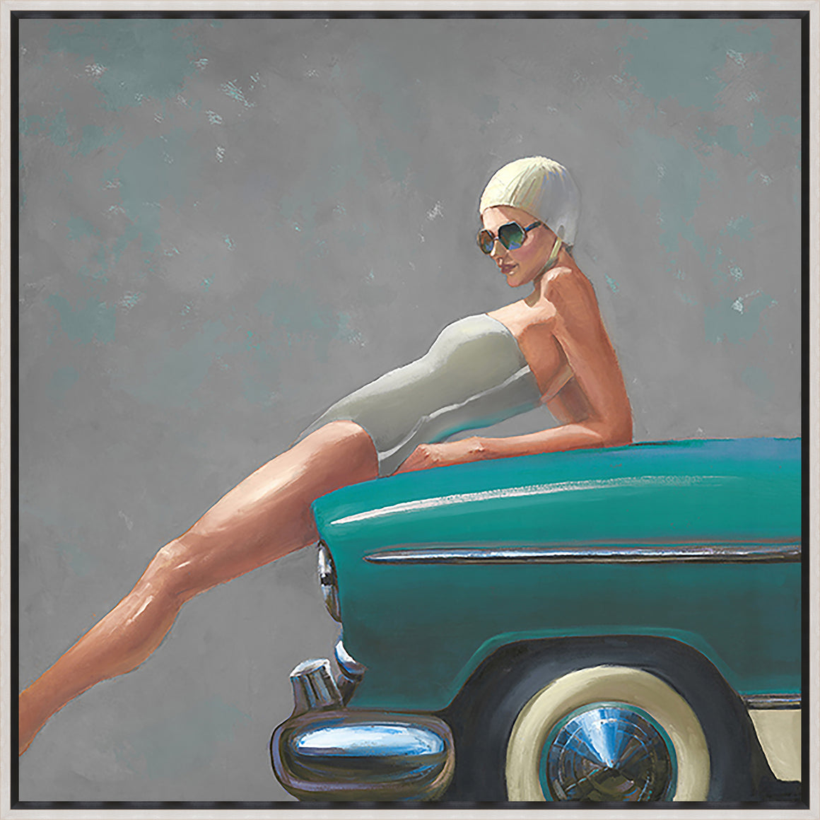 Beach Bound II by Justin Q. Williams - 36" x 36" Framed