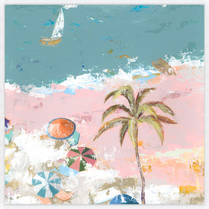 Bubblegum Beach IV by Bella Lane - 36" x 36" Framed