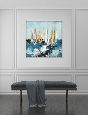 Summer Cruising by Bella Lane - 36" x 36" Framed
