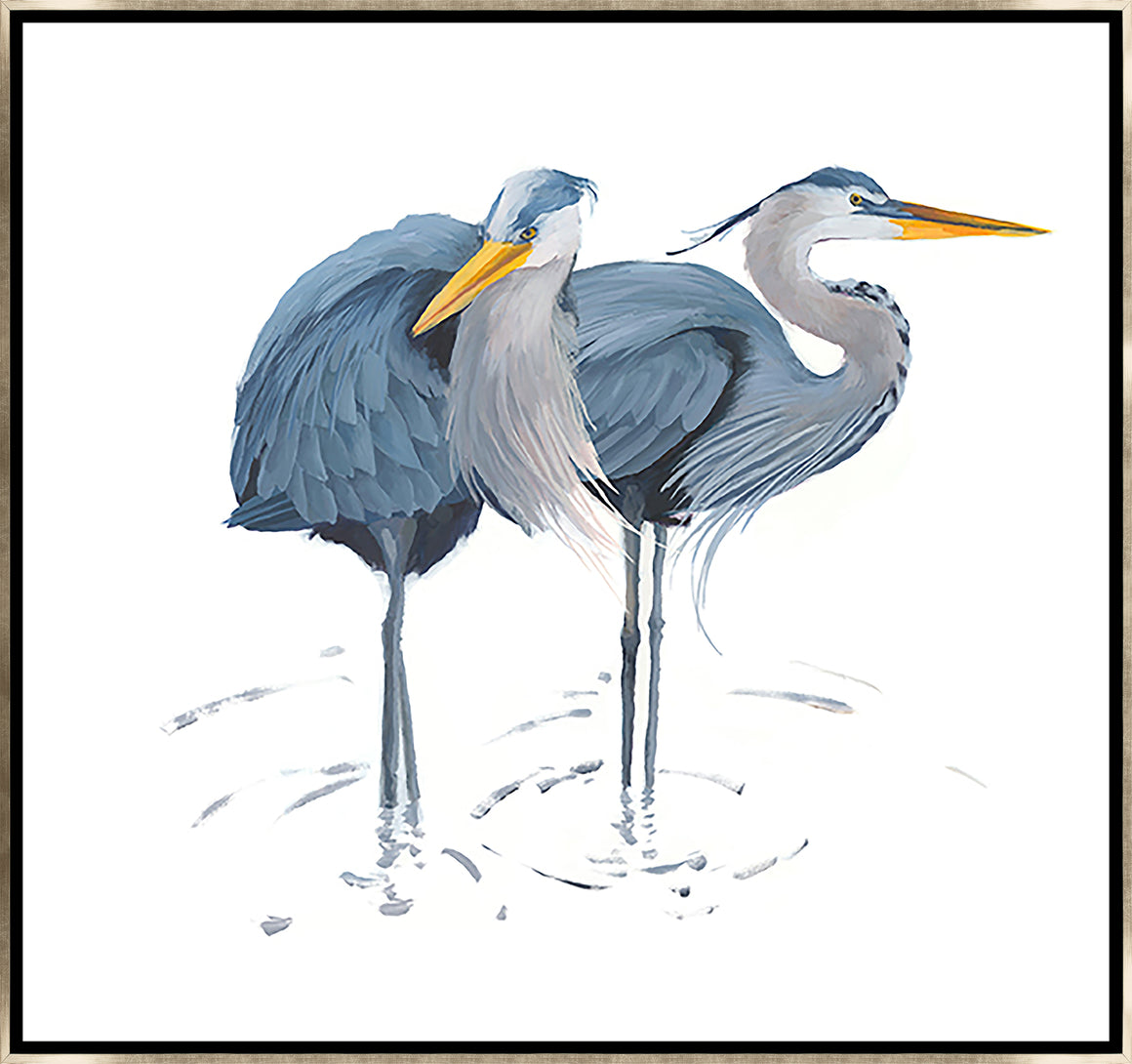 Herons at Dawn by Fern Cassidy - 32" x 30" Framed