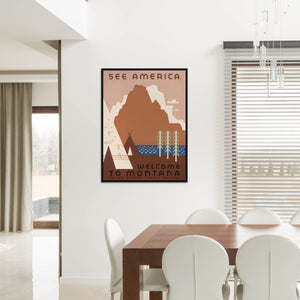 See America-Mountains by Mark Chandon - 36" x 48" Framed
