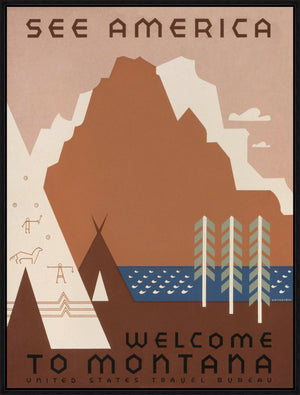 See America-Mountains by Mark Chandon - 36" x 48" Framed
