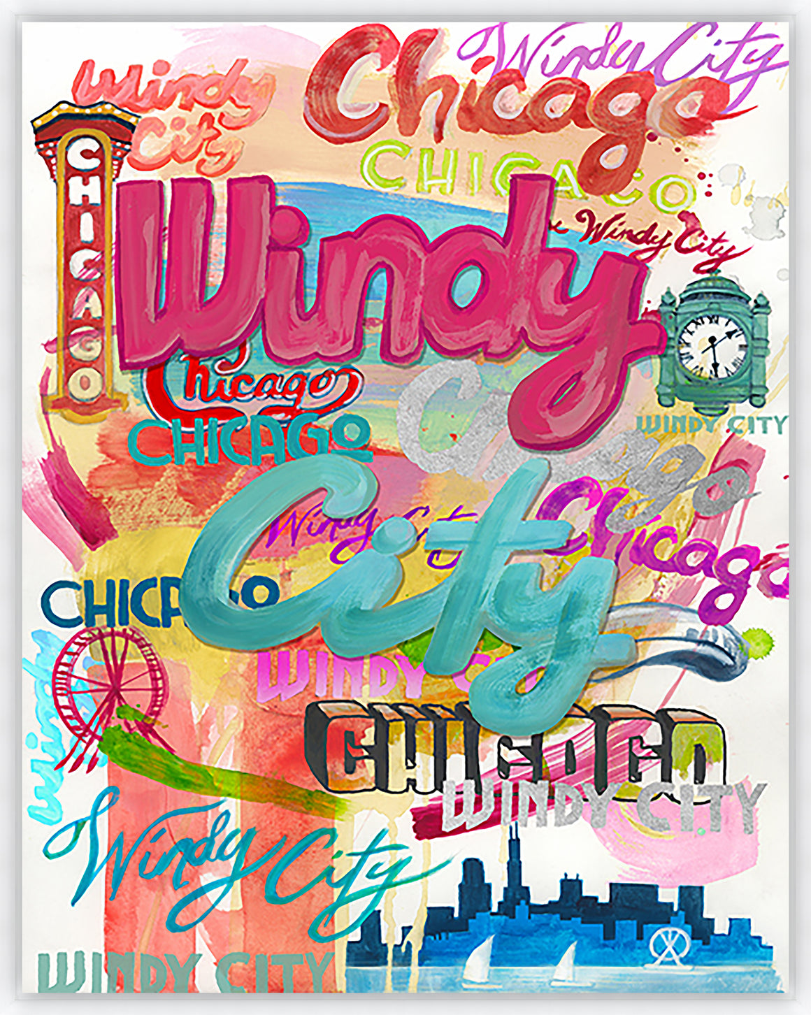 Windy City by Jacob Lincoln - 30" x 38" Framed