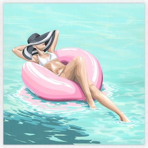 Pool Time I by Makai Howell - 36" x 36" Framed