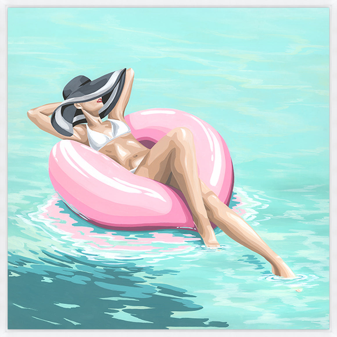 Pool Time I by Makai Howell - 36" x 36" Framed